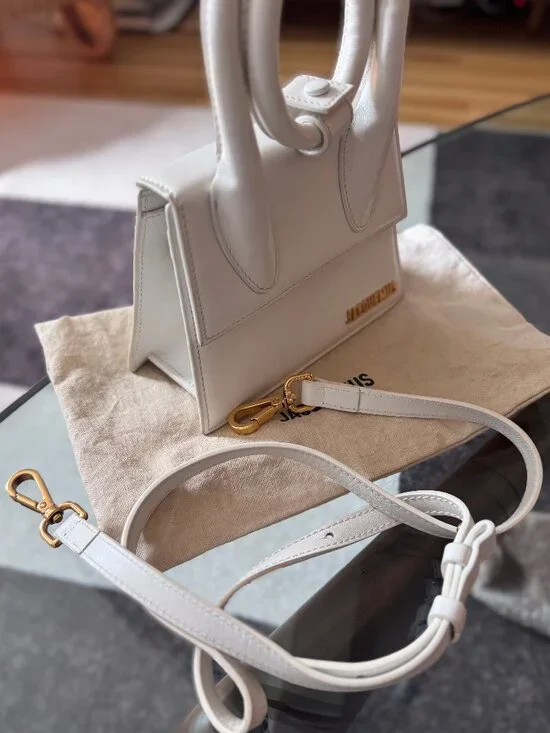 Jacquemus Le Chiquito Noeud Bag, White - Picture 8 of 12